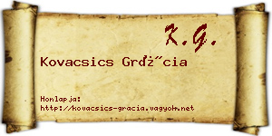 Kovacsics Grácia névjegykártya